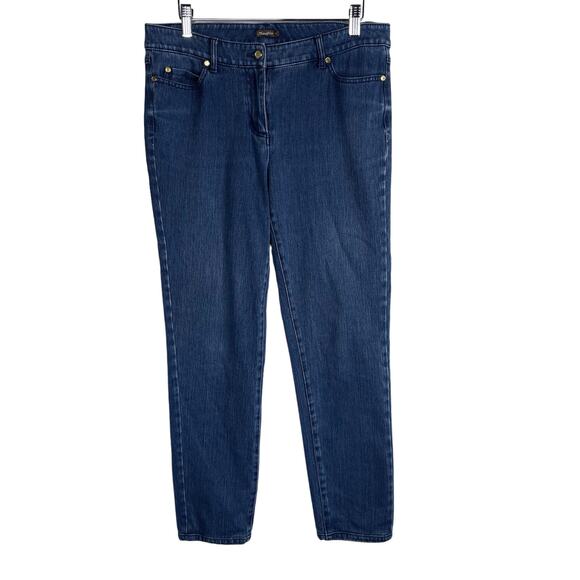 J McLaughlin Womens Size 8 Dark Wash Lexi Skinny Jenas Denim Cotton Stretch - Picture 1 of 11